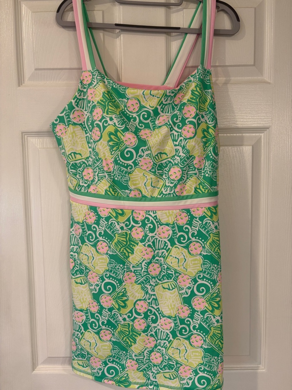 Lilly Pulitzer Green Pink Yellow Printed Sheath Dress